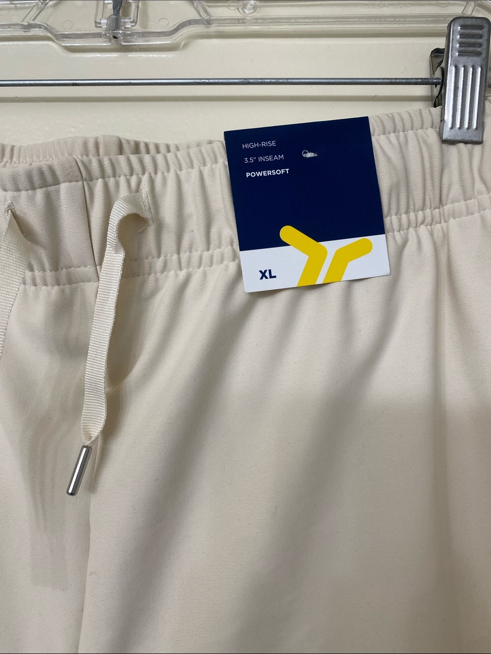 Women’s Cream Drawstring Shorts - Picture 4 of 5